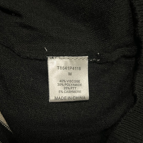 Tart Women’s Black & Cream Striped Cashmere Blend Round Neck Sweater Medium NWT - Picture 6 of 6